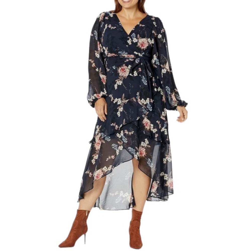 City Chic Elodie Maxi Dress in Navy Bluebell SZ 12 NWT